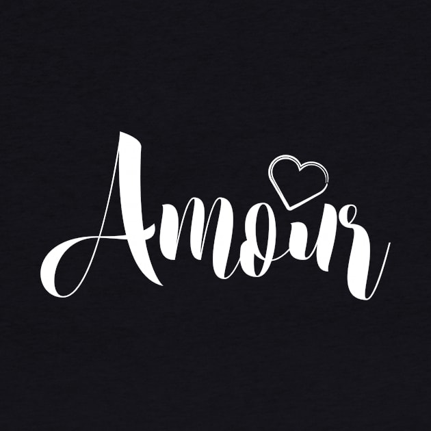 French Slogan Amour Love Heart by Rebus28